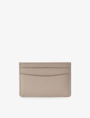 Aspinal Of London Womens Slim Leather Card Holder Taupe In Brown