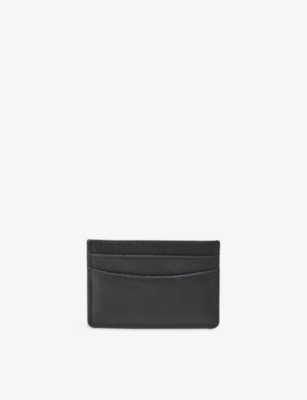 Aspinal Of London Womens Slim Shield Leather Card Holder Black In Black