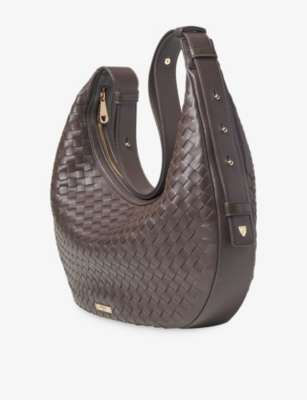 ASPINAL OF LONDON: Hudson Crescent Leather Cross-Body Bag