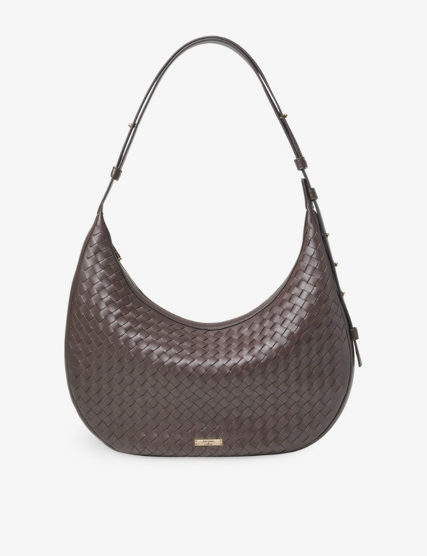 Hudson Crescent Leather Cross-Body Bag