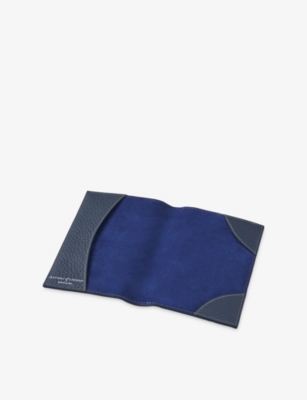 Aspinal Of London Brit Pebble Leather Passport Cover In Multi