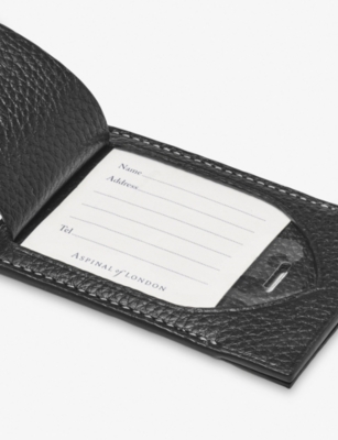 ASPINAL OF LONDON: Hudson Leather Luggage Tag