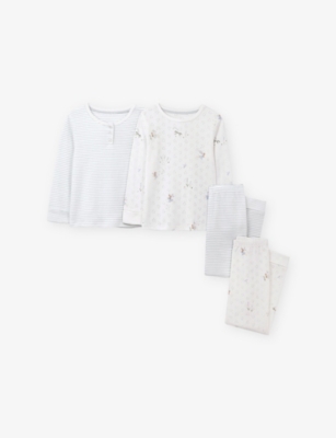 The Little White Company: Fairy & Stripe-Print Slim-Fit Set of Two Cotton Pyjamas 2-12 Years