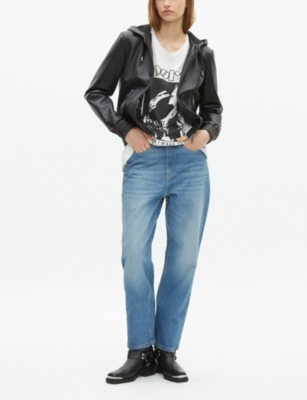 THE KOOPLES: Zip-Pocket Hooded Leather Jacket