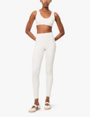 Sisterly Tribe Womens Marshmallow Softsculpt Full-length Workout Leggings Xl In White