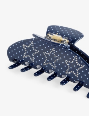 Emi Jay Womens Polka Dot Darling Big Effing Cellulose-acetate Hair Clip
