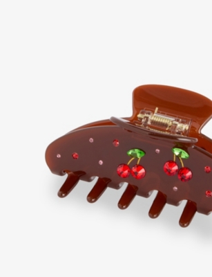 Emi Jay Womens Wild Cherry Big Effing Cellulose-acetate Hair Clip In Multi