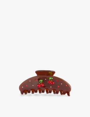 Emi Jay Womens Wild Cherry Big Effing Cellulose-acetate Hair Clip In Multi