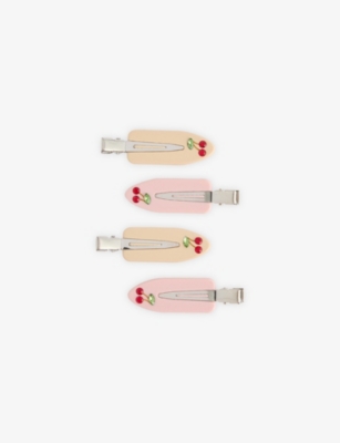 Emi Jay Womens Cherry Baby Popstar Set Of Four Metal Hair Clips