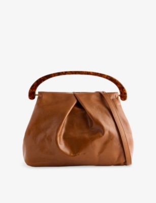 Dries Van Noten Womens Tan Small Leather Top-handle Bag In Brown