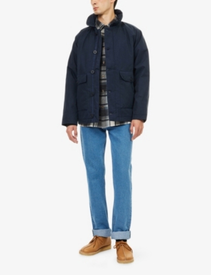Finisterre Mens Navy Shipyard Insulated Shell Jacket In Blue
