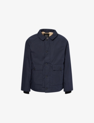 Finisterre Mens Navy Shipyard Insulated Shell Jacket In Blue