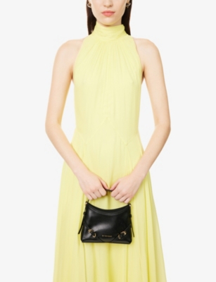 Givenchy Womens Black Voyou Nano Leather Shoulder Bag In Black