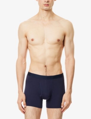 Derek Rose Mens Navy Alex Branded-waistband Stretch-jersey Trunks Xxl In Blue