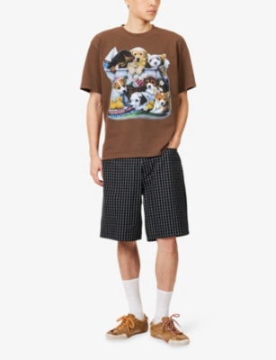 RASSVET: Babies Puppies Print Cotton T-Shirt