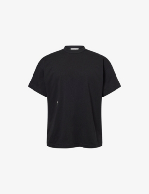 DIOMENE: Flower-Embroidery Crewneck Cotton-Jersey T-Shirt