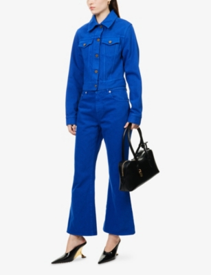 Gabriela Hearst Womens Cobalt Ezra Bootcut High-rise Denim Jeans In Blue
