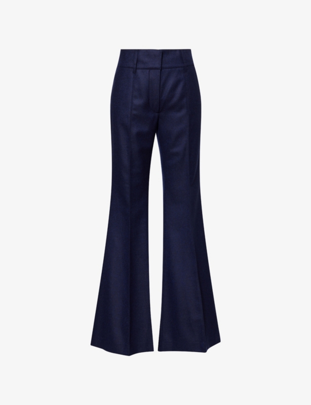 Rhein Flared Wool-Blend Trousers