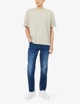 Arne Mens Stone Essential Relaxed-fit Cotton-jersey T-shirt In Gray