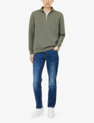ARNE: Interlock Half-Zip Cotton-Jersey Sweatshirt