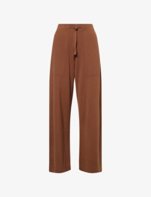 Le Kasha Womens Cinnamon Suria Wide-leg Cashmere Trousers Xs In Brown