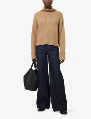 Le Kasha Womens Camel Galway Ribbed Cashmere Jumper In Brown