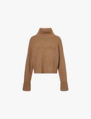 Le Kasha Womens Camel Galway Ribbed Cashmere Jumper In Brown