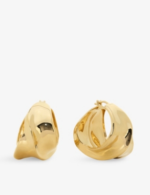 MONICA VINADER: Nomade Bold Medium 18ct Yellow Gold Vermeil Hoop Earrings