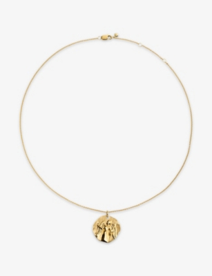 Monica Vinader Womens Virgo Zodiac 18ct Yellow Gold Vermeil Pendant Necklac In Gold