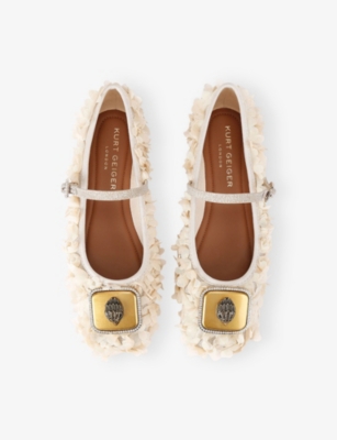 KURT GEIGER LONDON: Pimlico Woven Ballet Flats