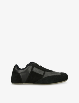 MM6: Anatomic Leather and Suede Low-Top Trainers