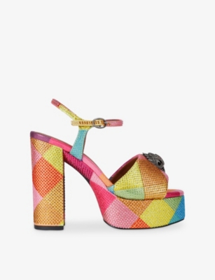 Womens Kurt Geiger London Kensington Faux-Leather Platform Sandals