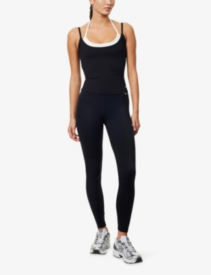 We Are Tala Omens Shadow Black Dayflex Double-layer Jersey Vest Top In Blue