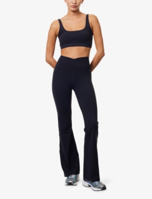 We Are Tala Omens Dayflex Square Neck Sports Bra Midnight Navy Xs In Blue