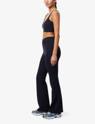 We Are Tala Omens Dayflex High-waisted Stretch-jersey Yoga Trousers Midnight Navy Xl In Blue