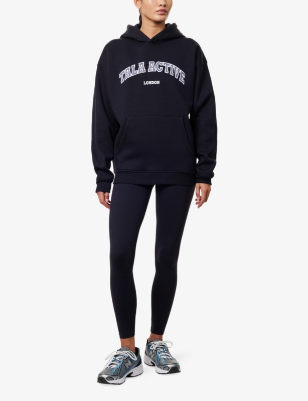 Active Applique Cotton-Blend Hoody