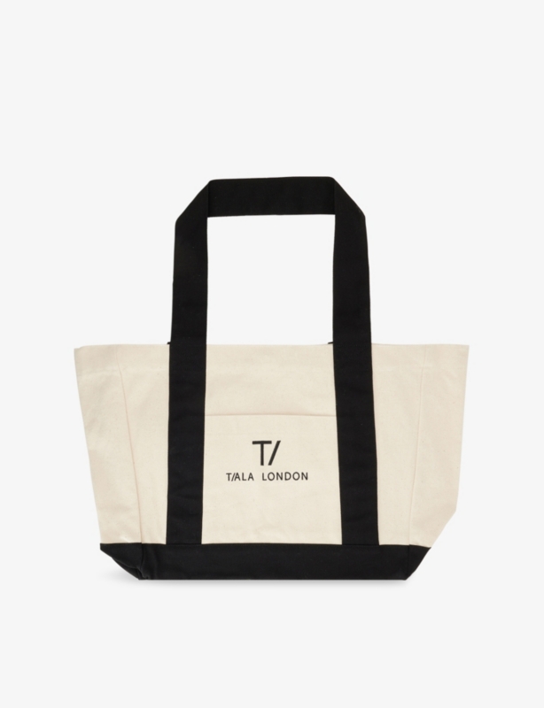 Contrast Logo-Embroidered Cotton Tote Bag