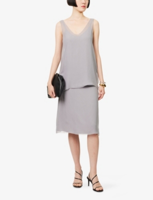 TOTEME: Slip High-Waist Silk Mini Skirt