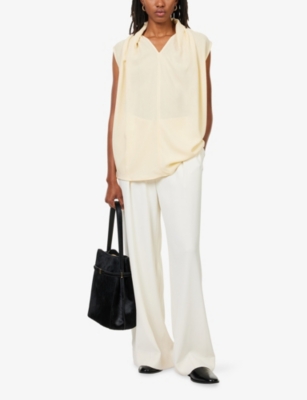 TOTEME: Cocoon Cap-Sleeves Woven Blouse