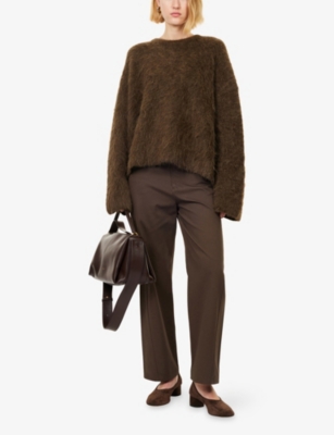 Totême Womens Toteme Stretch-wool Blend Jumper In Gray