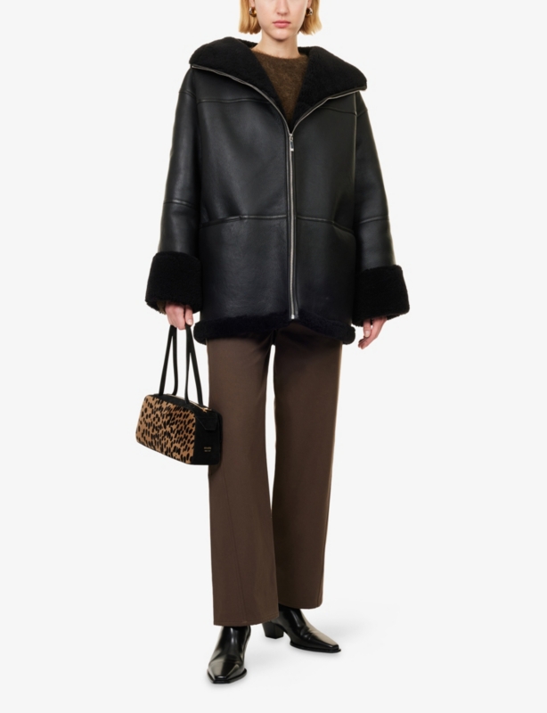 Signature Relaxed-Fit Shearling Jacket