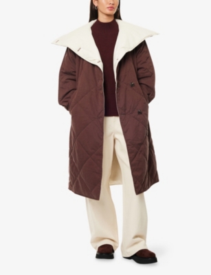 VARLEY: Annalise Reversible Quilted Woven Coat