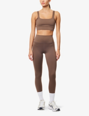 Varley Womens Coffee Quartz Assure Cori Padded-cups Sports Bra In Brown