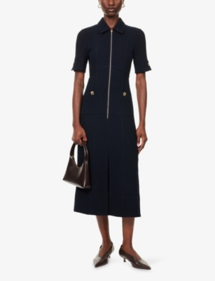 ME AND EM: Day to Evening Textured Woven Midi Dress
