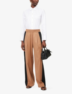 ME AND EM: Forever Curved-Hem Cotton-Blend Shirt