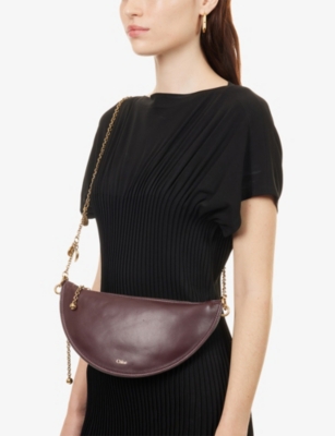 Chloé Womens Grenat Icons Leather Cross-body Bag