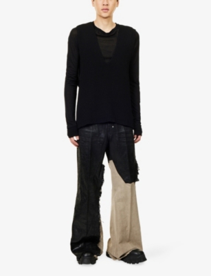 RICK OWENS: Joris Flared Denim Trousers