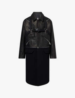 RICK OWENS: Blixa Jumbo Mac Leather Coat