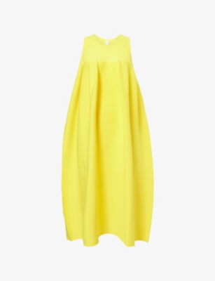 Cfcl Fcl Womens Butter Yellow Pottery Sleeveless Knitted Midi Dress