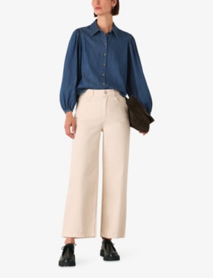 WHISTLES: Chambray Blouson Denim Shirt